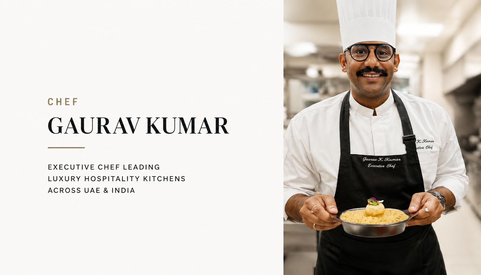 Read more about the article Chef Gaurav Kumar: Executive Chef Leading Luxury Hospitality Kitchens Across UAE & India