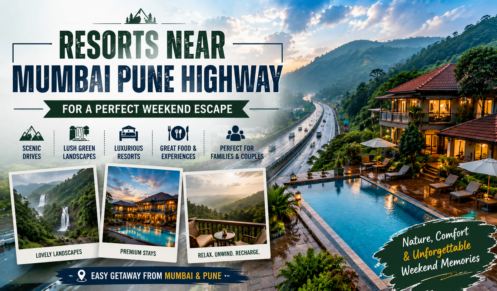 You are currently viewing Resorts Near Mumbai Pune Highway for a Perfect Weekend Escape